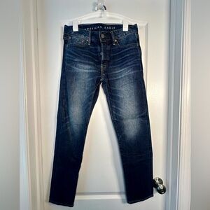 American Eagle Flex Slim Jeans Men’s 30x30 Dark Wash Button Fly Stretch Denim